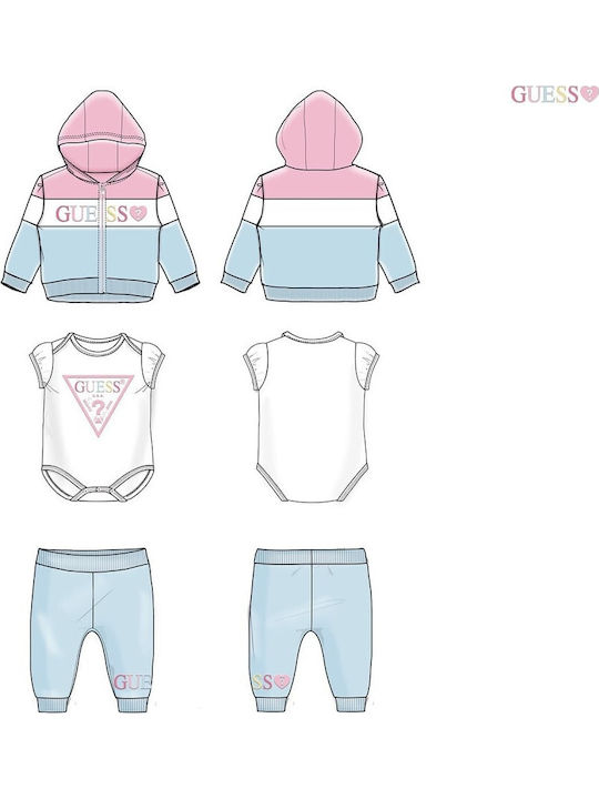 Kids Sweatpants Set Sky Blue 3pcs