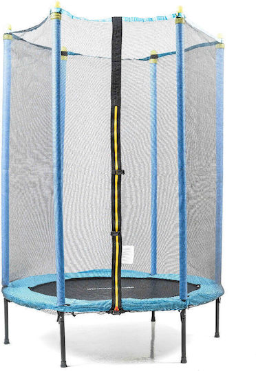 InnovaGoods Trambulină Pentru Copii Diametru 140 cm Cu Plasă De Protecție Albastră