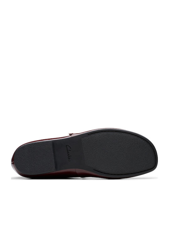 Patent Leather Ballerinas Livia With strap Burgundy