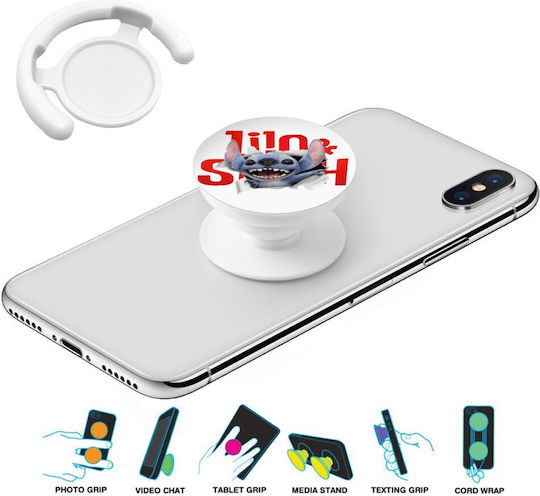 Stitch Movie Phone Holders Stand Λευκό Βάση Στήριξης Κινητού Στο Χέρι
