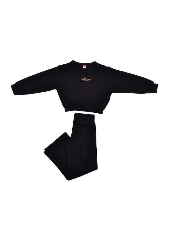Kids Sweatpants Set Black 2pcs Endless