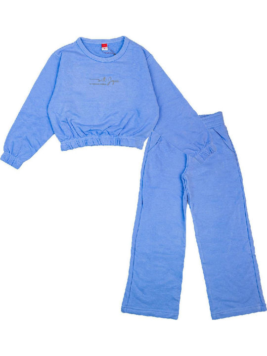 Kids Sweatpants Set Light Blue 2pcs All Things Are Possible