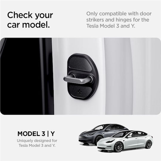 Капак За Ключалка На Врата Spigen Tesla Черен За Tesla Model Y/3