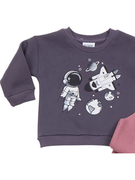 Kids Sweatpants Set Anthracite 2pcs