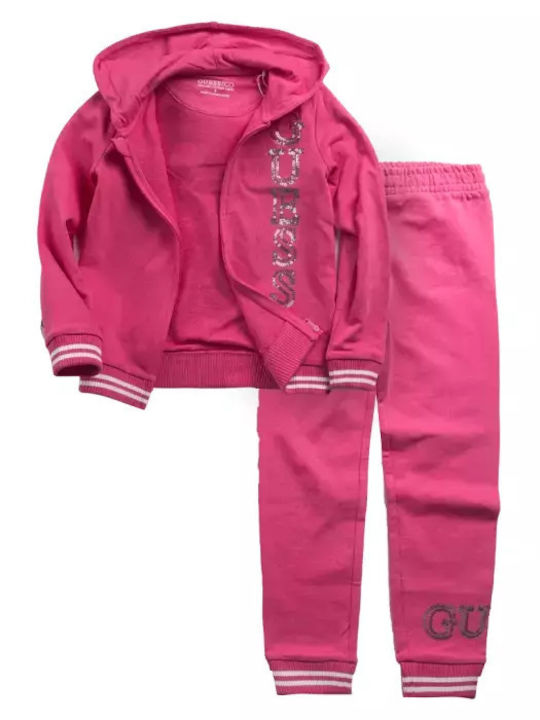 Kids Sweatpants Set With Jacket Fuchsia 2 Pieces