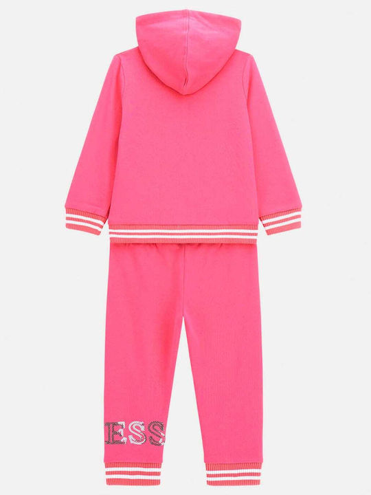 Kids Sweatpants Set With Jacket Fuchsia 2 Pieces