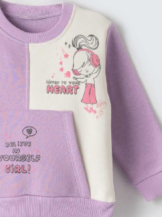 Kinder Sweatpants Set - Jogginganzug Flieder 2Stück