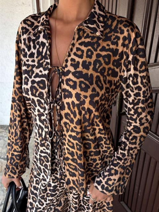 Damen Set mit Hose Leopard