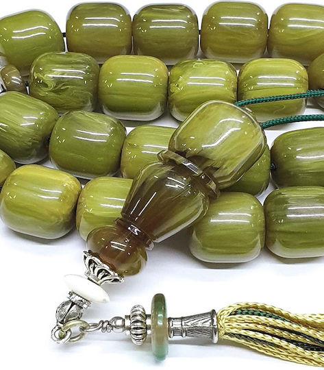Roloi Komboloi Mastic Worry Beads with 23 Beads Green 37cm