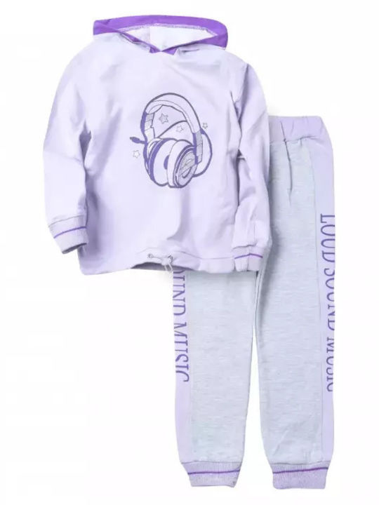 Kinder Sweatpants Set - Jogginganzug Flieder 2Stück
