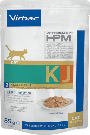 Virbac Kidney Support Joint Nasses Katzenfutter Dose mit Fleisch und Fisch 12x85g