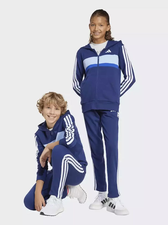Kinder Sweatpants Set - Jogginganzug Blau 2Stück Essentials Tiberio 3-stripes Track Suit