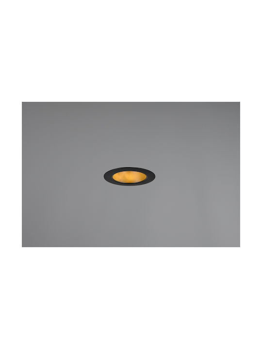 Trio Lighting Virunga Пластмаса Вграден Спот Черен 1бр