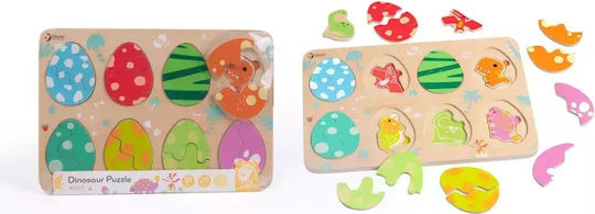 Lemnos Puzzle pentru Copii cu Îmbinări Dinozauri Classic World