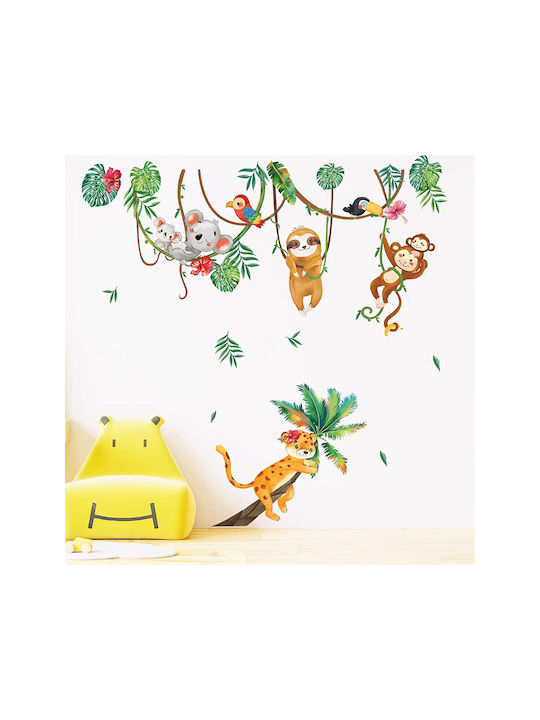 Decalmile Kids Wall Stickers Wall Monkey Koala Dm0857a