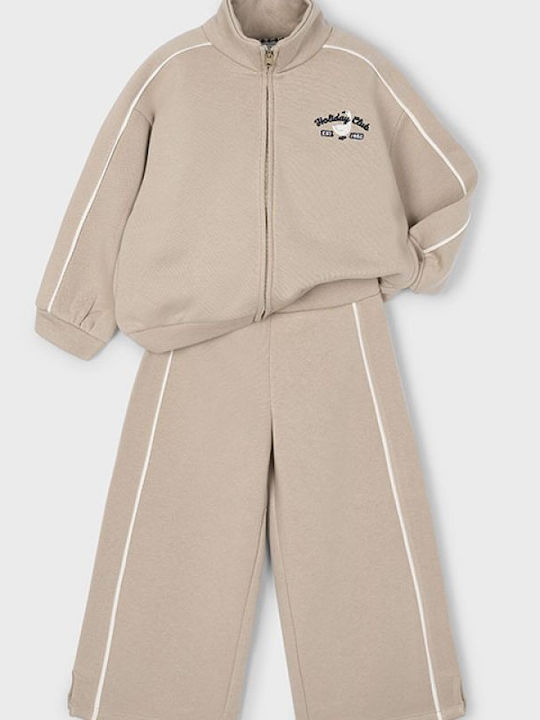 Kids Sweatpants Set Beige 2pcs