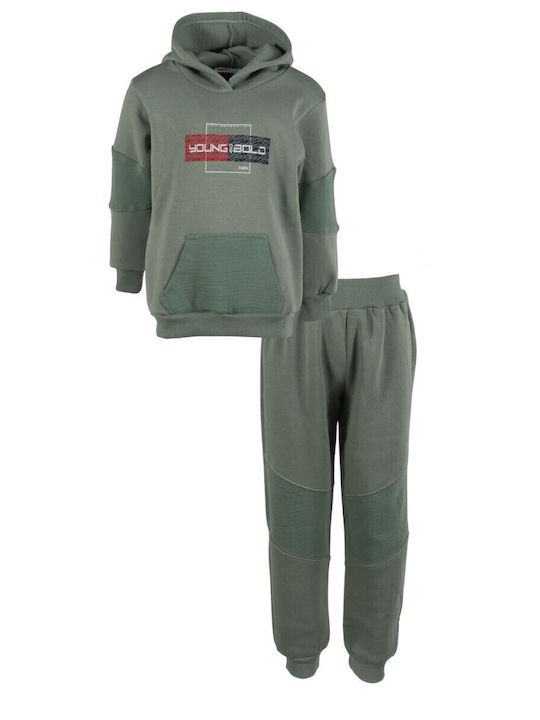 Kids Sweatpants Set Light Green 2pcs