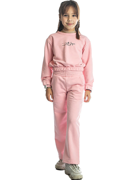 Kids Sweatpants Set Pink 2pcs All Things Are Possible