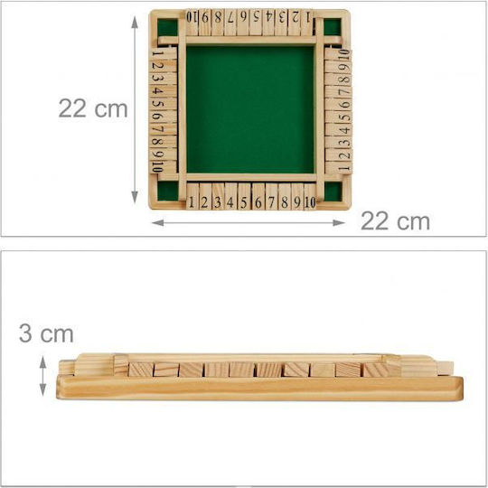 Joc de Societate Shut the Box pentru 2-4 Jucători 3+ Ani (EN) Relaxdays
