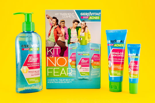 Gerovital Kit Of No Fear Skin Care Set for against Acne 2pcs