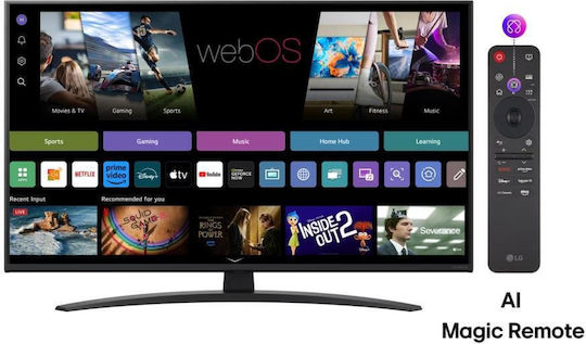 LG Smart Τηλεόραση 43" 4K UHD LED NanoCell AI NANO81 HDR (2025) 43NANO81A3A