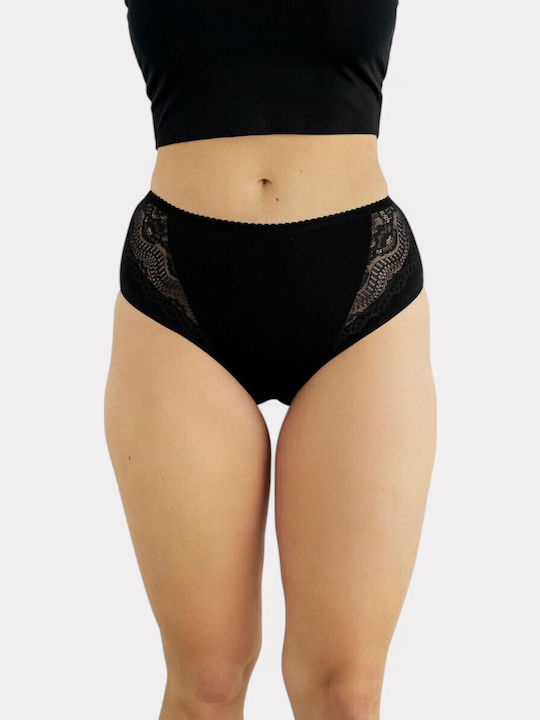 Βαμβακερά Women's Slip MultiPack with Lace Black