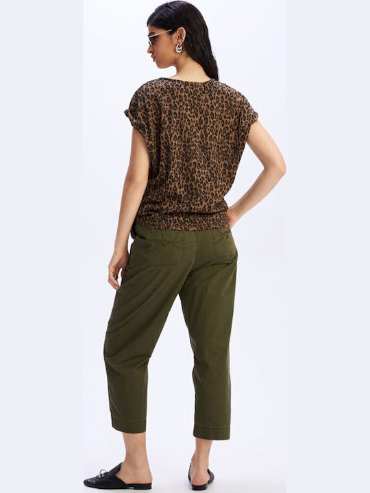 Γυναικείο T-shirt Animal Print Καφέ