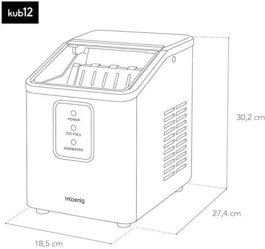 HKoenig Παγομηχανή με Ημερήσια Παραγωγή 12kg