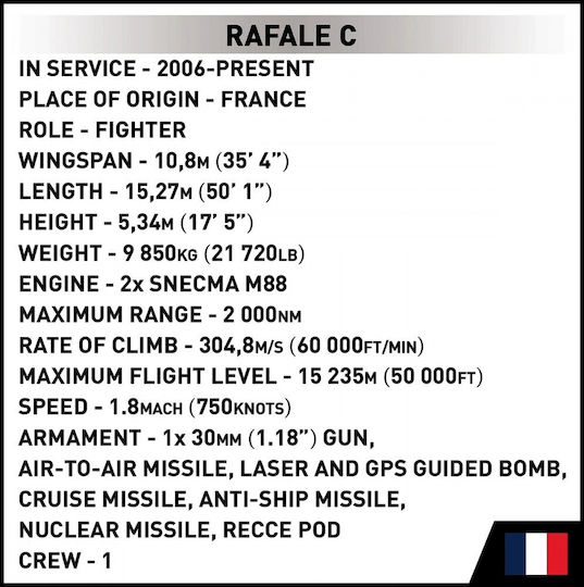 Cobi Bausteine Rafale C 551Stück