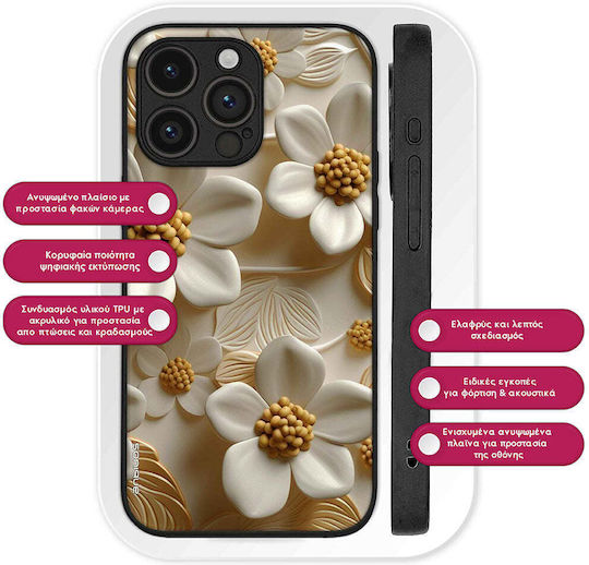 Handyhülle Sonique 3D Flower Series Samsung Galaxy M52 5G Weiß