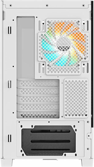 Gigabyte C201 Gaming Midi Tower Computer Case with Side Window and RGB Lighting White