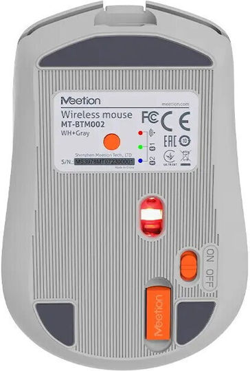 Meetion BTM002 Ασύρματο Bluetooth Ποντίκι Γκρι