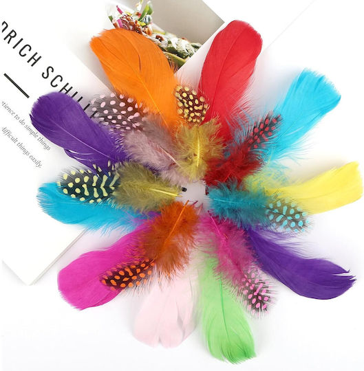 Set 300 Pene Decorativ Colorate pentru Creații DIY 8-12 Cm Pene Naturale de Gâscă Ornamente Decorare Proiecte Creative