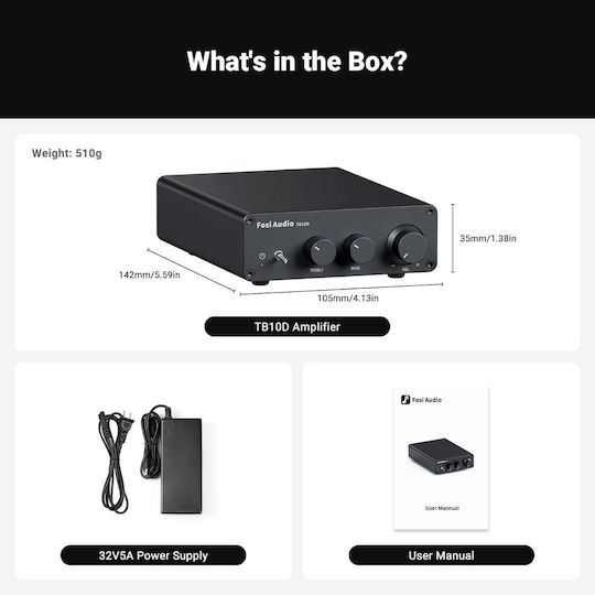 Fosi Audio TB10D Προενισχυτής Hi-Fi Stereo