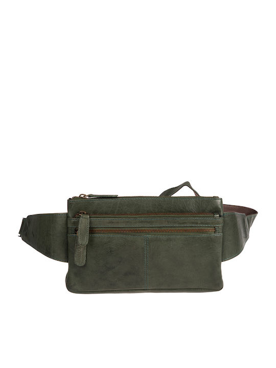 Leather Waist Bag Green