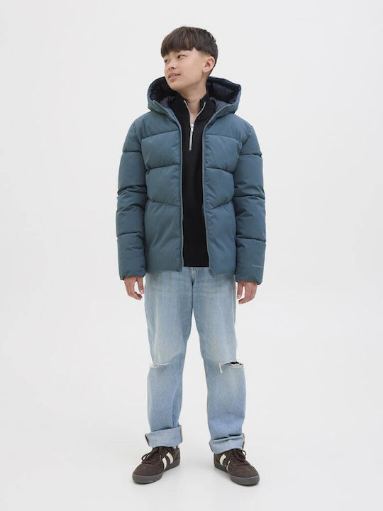 Kinder Steppjacke mit Kapuze Blue
