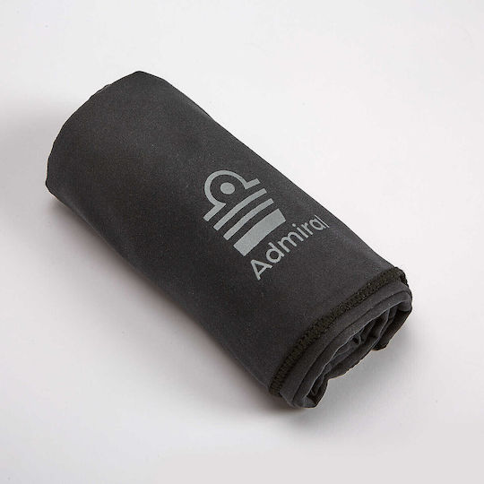 Admiral Πετσέτα Microfiber Σώματος Μαύρη 150x75εκ.