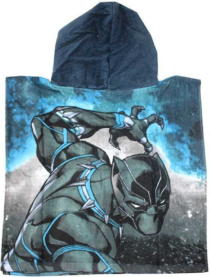 Marvel Avengers Black Panther Kid's Beach Poncho 50x100cm Se1917 Dark Blue