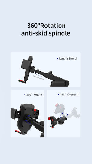 Recci Car Mobile Mount with Anti-Slip Surface Black