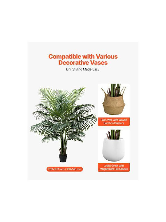 Vevor 1829 Mm Artificial Areca Palm Tree Faux Plant In Pot Home Office Vevor 1829 Mm Artificial Areca Palm Tree Faux Plant In Pot Home Office