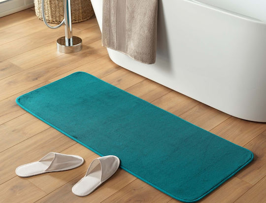 Rutschfest Badematte Synthetisch,Polyester/Cotton/Leather Rechteckig L-C Vitamine 1801456 Emeraude 50x120cm