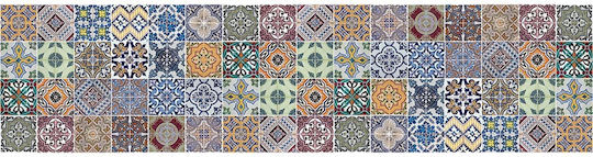 Διακοσμητικό Αυτοκόλλητο Τοίχου Azulejos Multi 1τμχ 180x45εκ. Ango