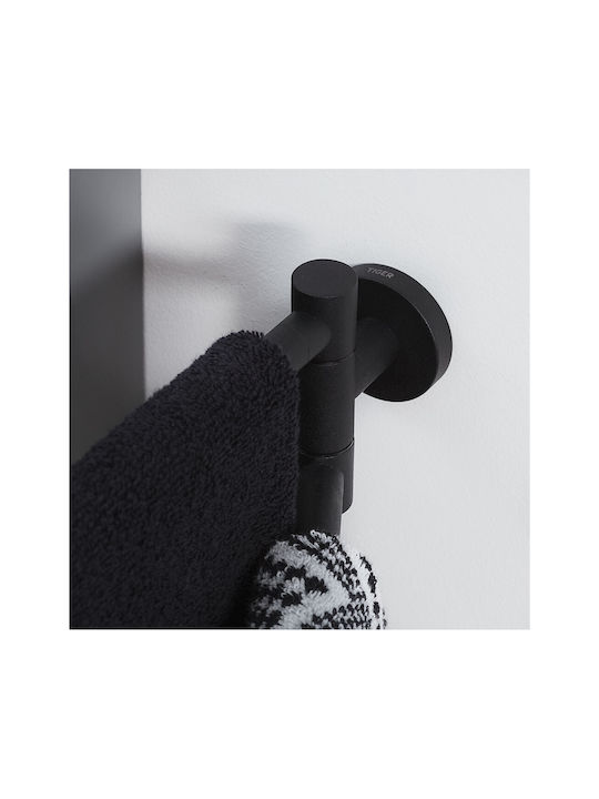 TIGER Double Wall-Mounted Bathroom Rail Inox Black