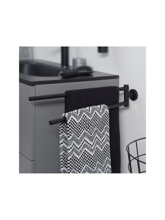 TIGER Double Wall-Mounted Bathroom Rail Inox Black