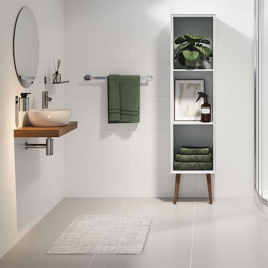 TIGER Double Wall-Mounted Bathroom Rail Inox Silver