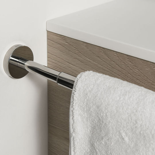 TIGER Single Wall-Mounted Bathroom Rail Inox Silver