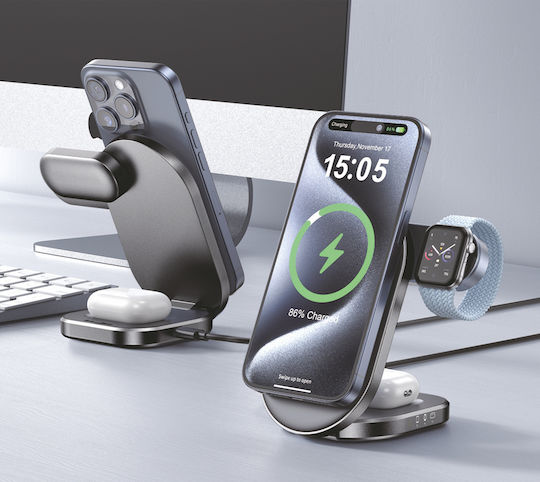 Powertech Wireless Charger Qi2 15W Blacks (PT-1491)
