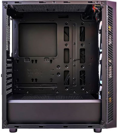Segotep Prime XL V2 Gaming Middle Tower Carcasă Calculator cu Fereastră Laterală și Iluminare RGB Negru