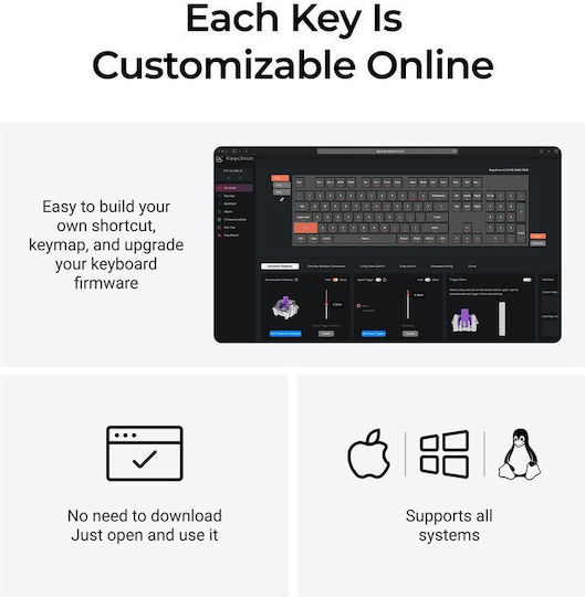 Keychron K10 HE K10H-J1 Wireless Hall Effect Gaming Keyboard with Magnetic switches and RGB lighting (English US)