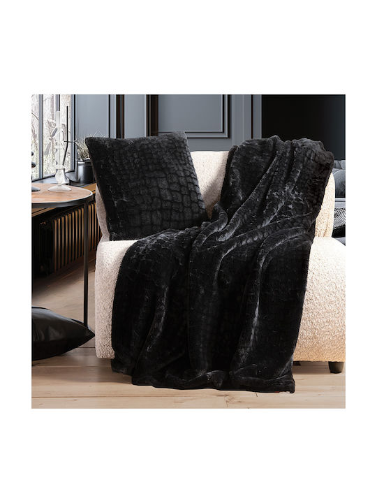 Nef-Nef Homeware Sofa-Kissen Home aus Samt Schwarz 45x45cm